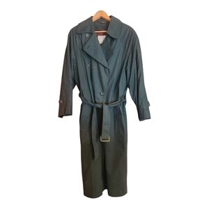 Classic Green Trench Coat by London Fog, Size 10P